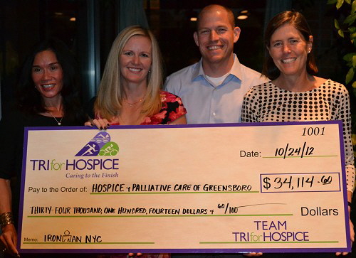 Team Tri for Hospice raised $34,114.60 for Hospice & Palliative Care of Greensboro in 2012 Team Tri for Hospice raised $34,114.60 for Hospice & Palliative Care of Greensboro in 2012